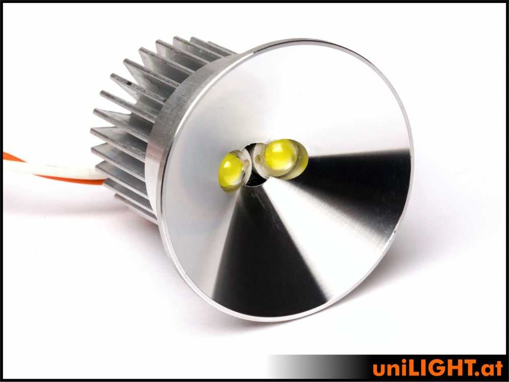 UniLight 40mm Ultra-Power-Spotlight, 16Wx2, T-FUSE, White SPOT40F-160X2-WE