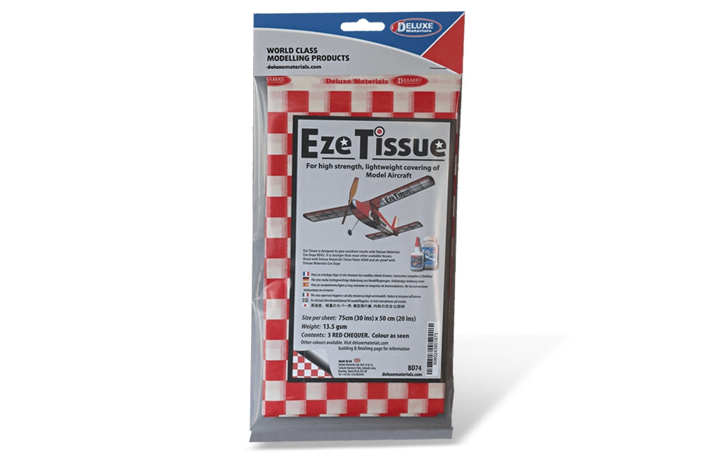 Deluxe Materials Eze Tissue (Red Chequer) (3 sheets per pack) BD74