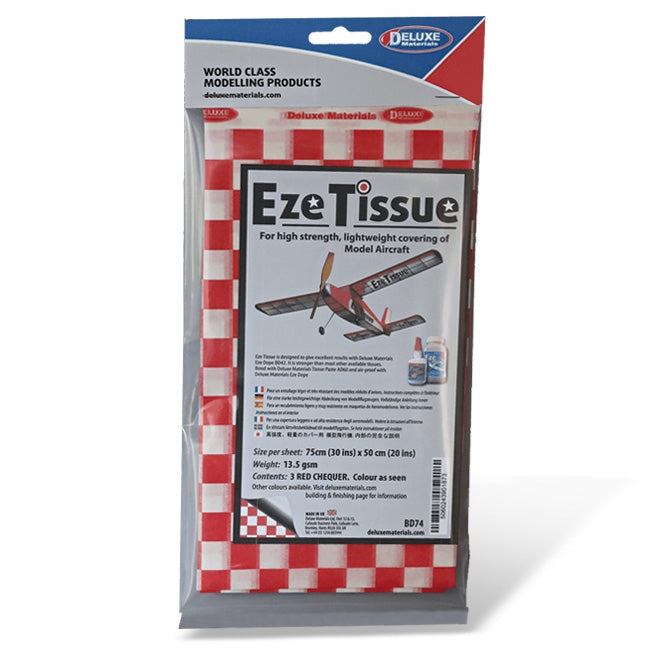 Deluxe Materials Eze Tissue (Red Chequer) (3 sheets per pack) BD74