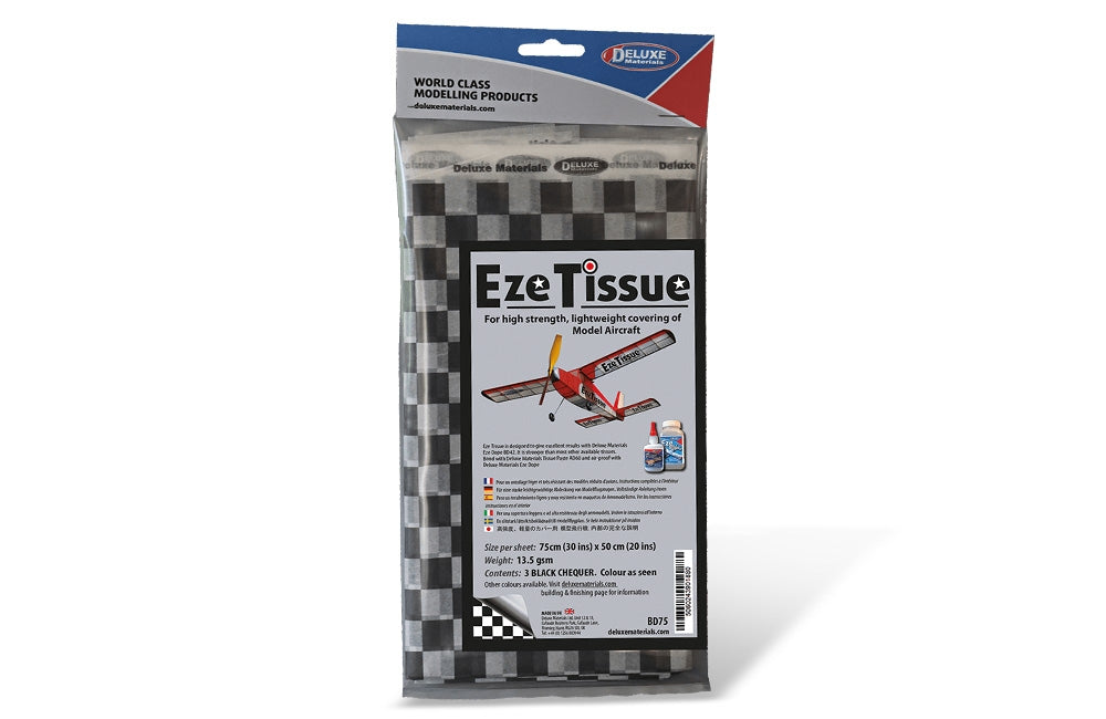 Deluxe Materials Eze Tissue (Black Chequer) (3 sheets per pack) BD75