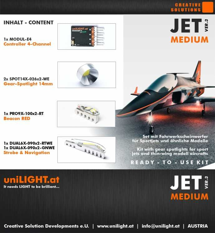 UniLight Jet Medium Lighting Set V3 SET-JET-M3
