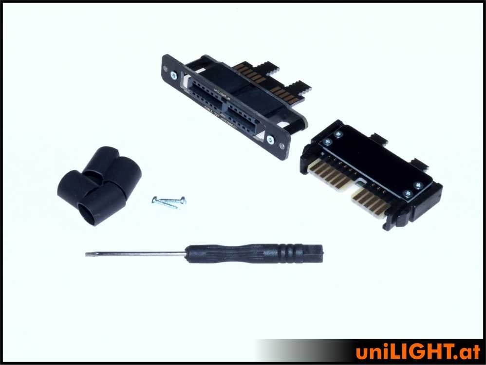 UniLight UniConnect Locking Cable Connection Set  Primary 4 Secondary DIY (3 Servo + 4 Wires) 1 Pair Set CABLE-9P4S-DIY