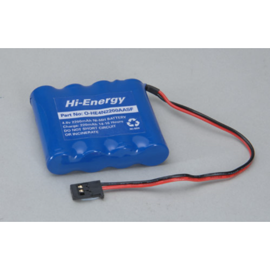 Hi-Energy 4.8v 2200mAh NiMH Rx Pack Flat O-HE4N2200AASF 5028967295067
