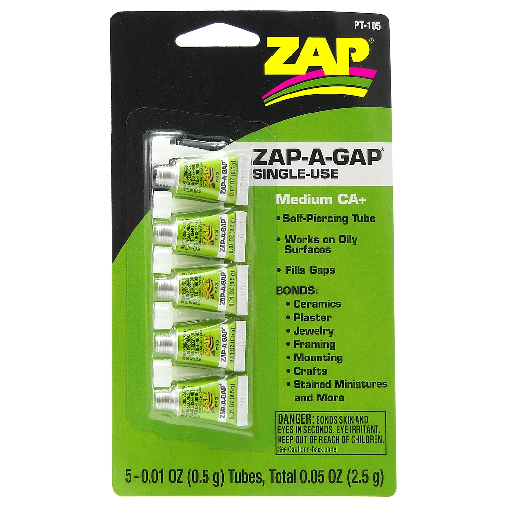 ZAP PT105 Zap-A-Gap Medium CA+ Single Use 0.01oz Tubes (medium)