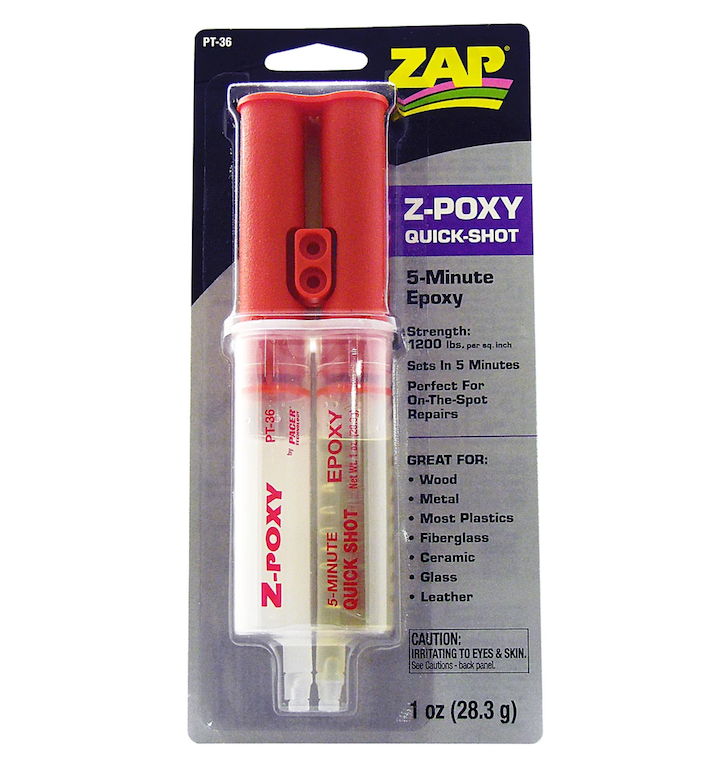 ZAP PT36 Z-Poxy 5 Minute Epoxy Dual Syringe 1oz