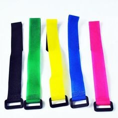 Velcro Battery Strap 300mm with Ring in Blue