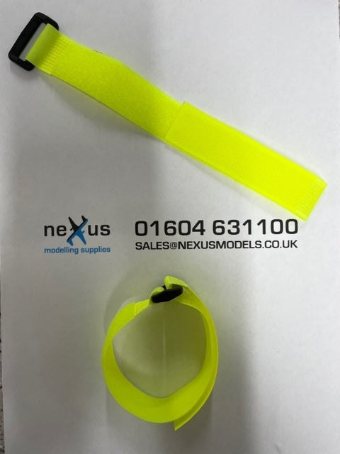 Velcro Battery Strap 300mm with Ring in Yellow