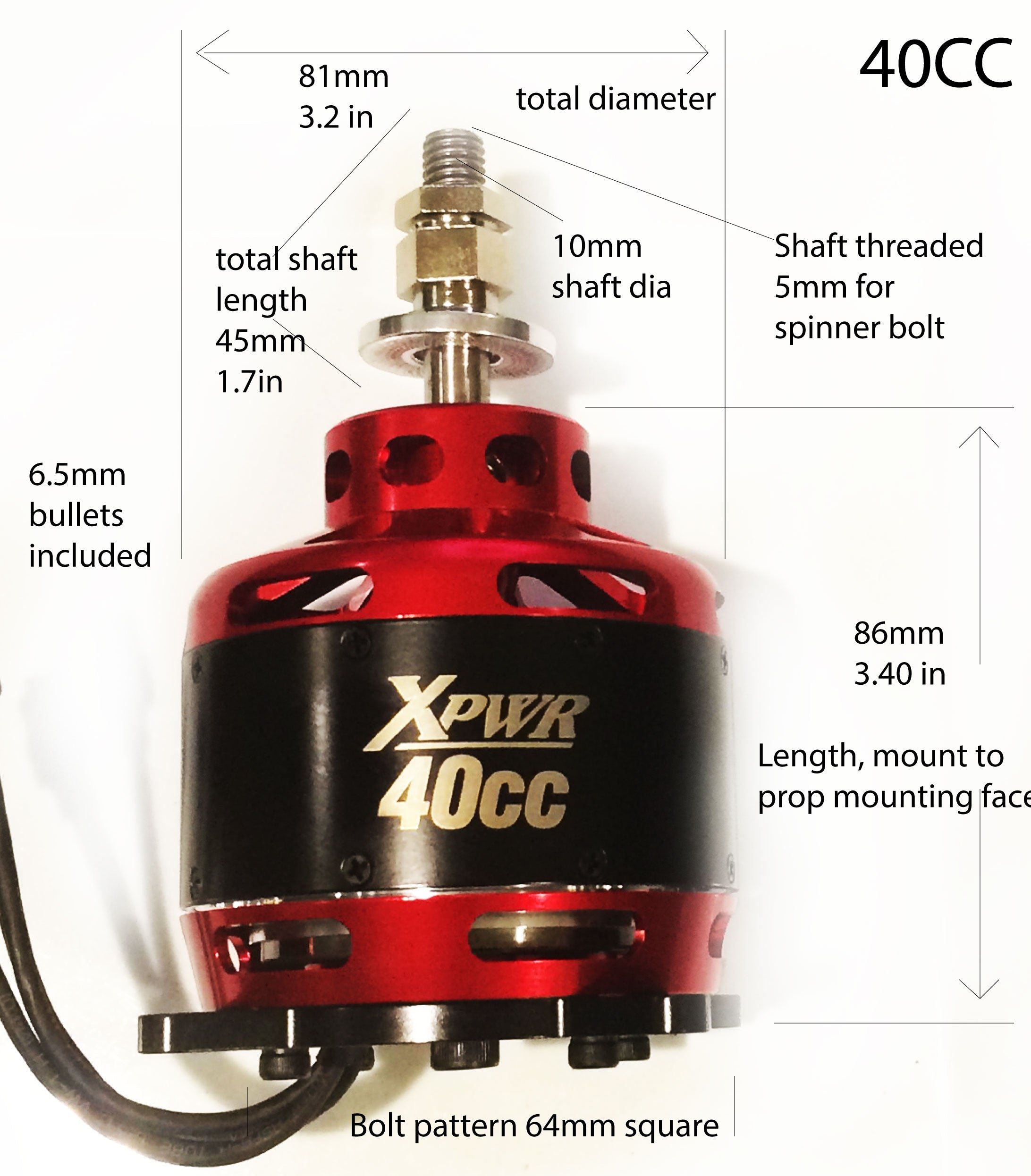 Xpwr 40CC Motor from Extreme Flight XPWR-40CC