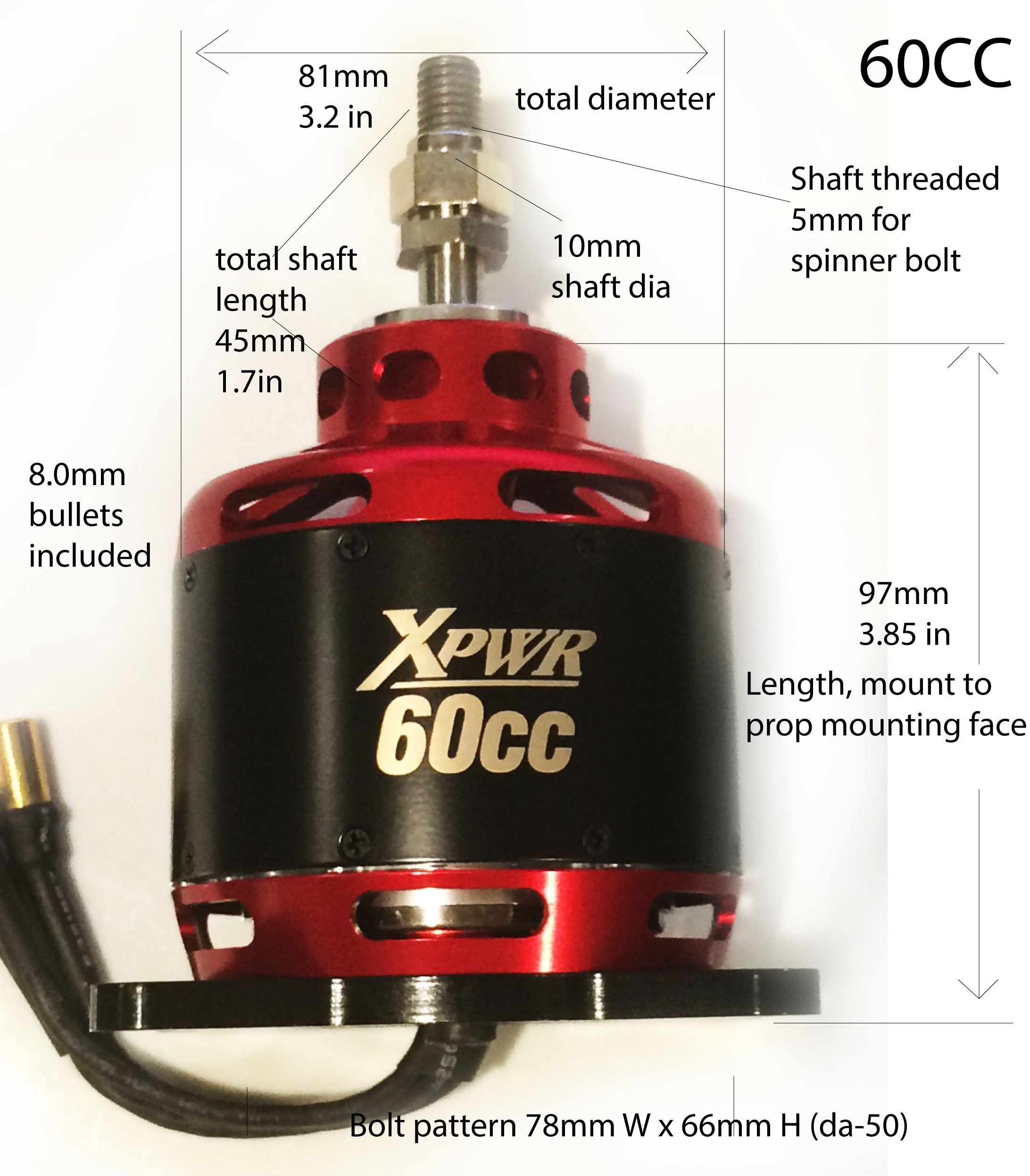 Xpwr 60CC Motor from Extreme Flight XPWR-60CC