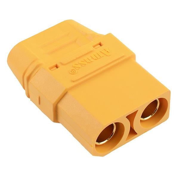 XT90 Gold Plated Female Connector with Cap End in Yellow from AMASS
